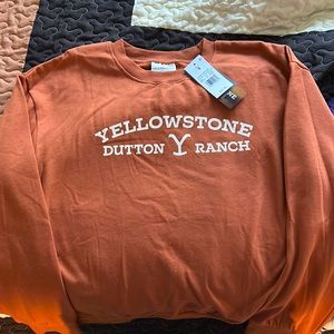 *TAGS STILL ON* Copper/Amber Brown, Size Small, Yellowstone Crewneck Sweatshirt
